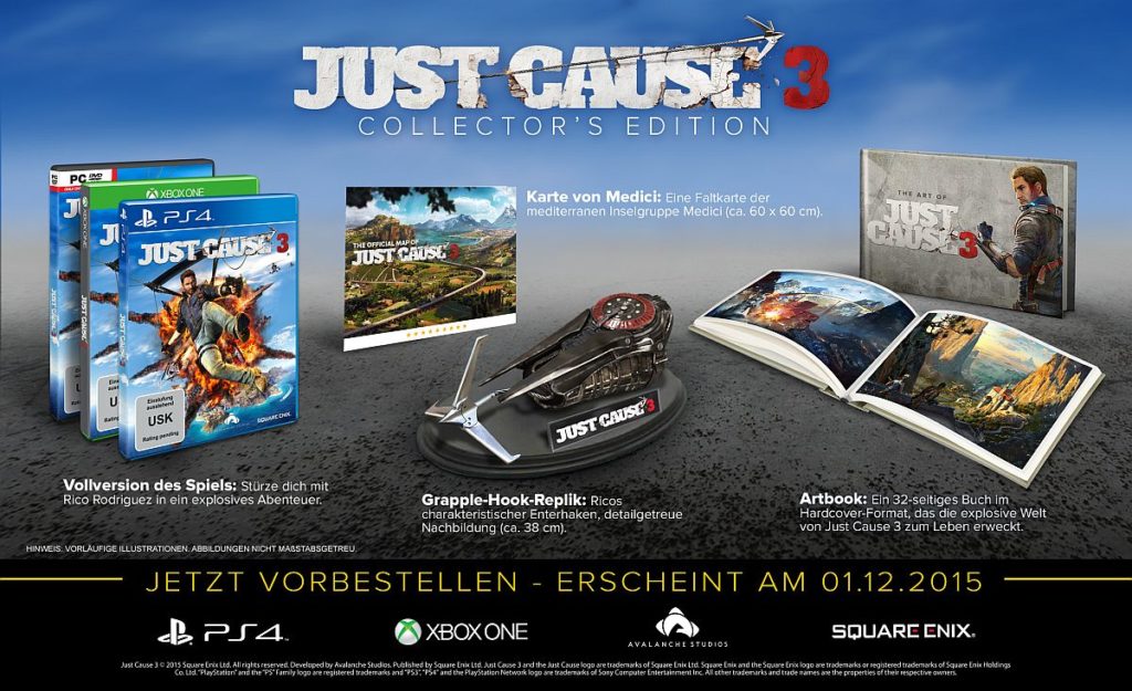 just cause 3 collectors edition