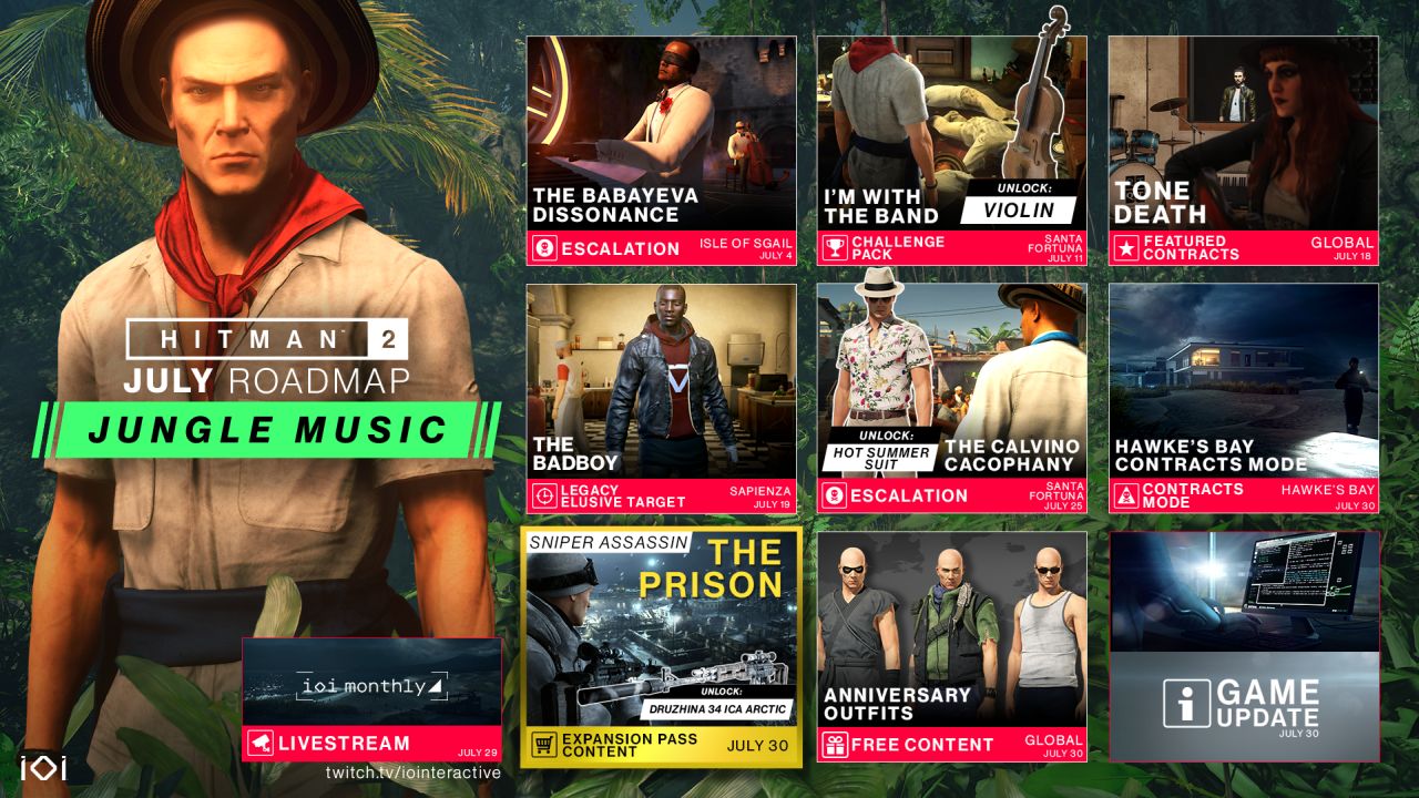 Hitman 2 Roadmap Juli 2019